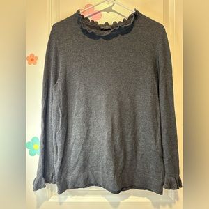 Ann Taylor Ruffle Knit Sweater